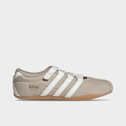Women's adidas Originals Tokyo MJ Casual Shoes - Part 2 - Khaki Three/Off White/Gum - Left shoe facing left. Outside of the shoe.