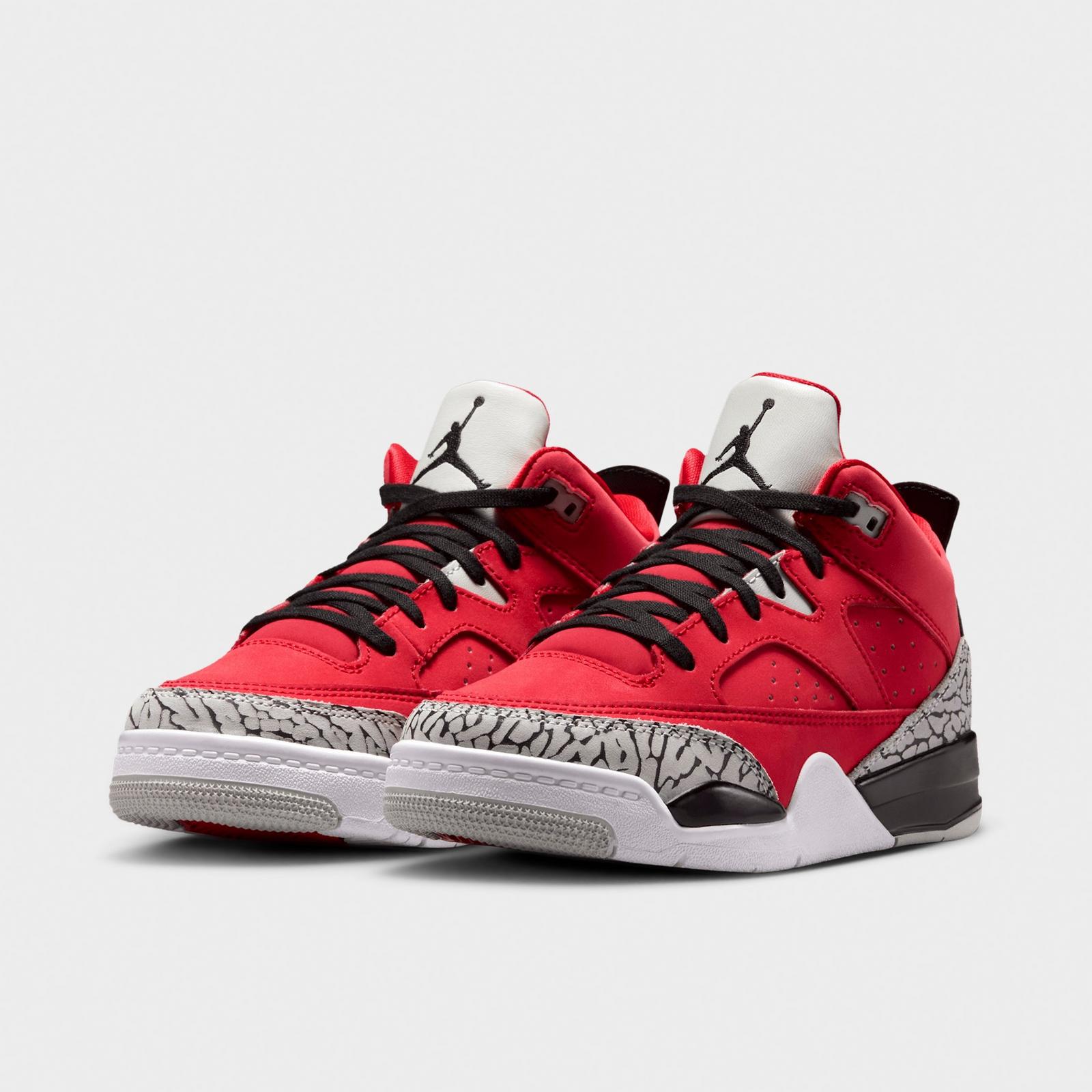 Little Kids' Air Jordan Son of Mars Low Casual Shoes - Fire Red/Grey Mist/White/Black - view 2