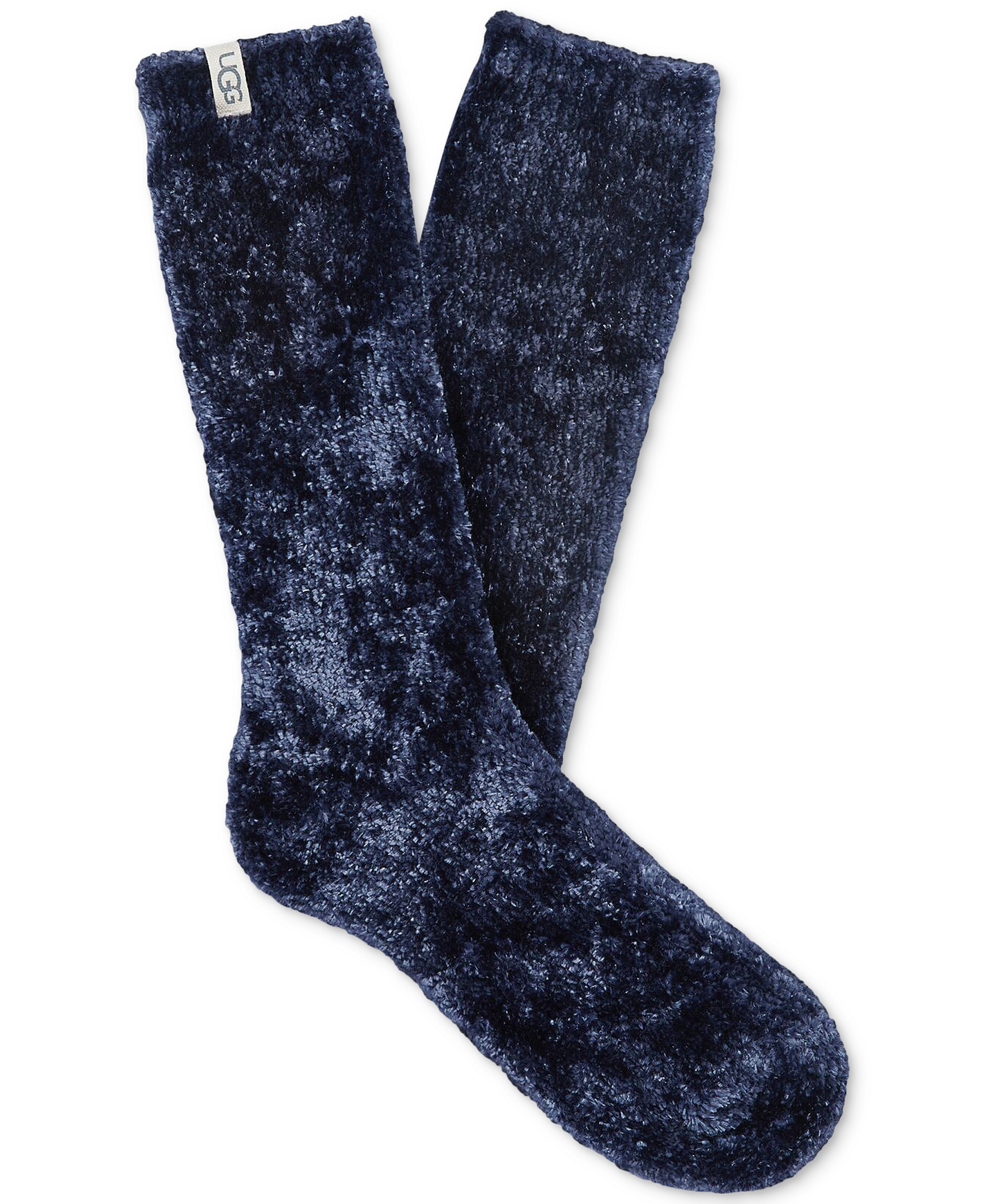 UGG Women's Leda Cozy Knit Crew Socks - Navy
