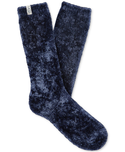 UGG Women's Leda Cozy Knit Crew Socks - Navy