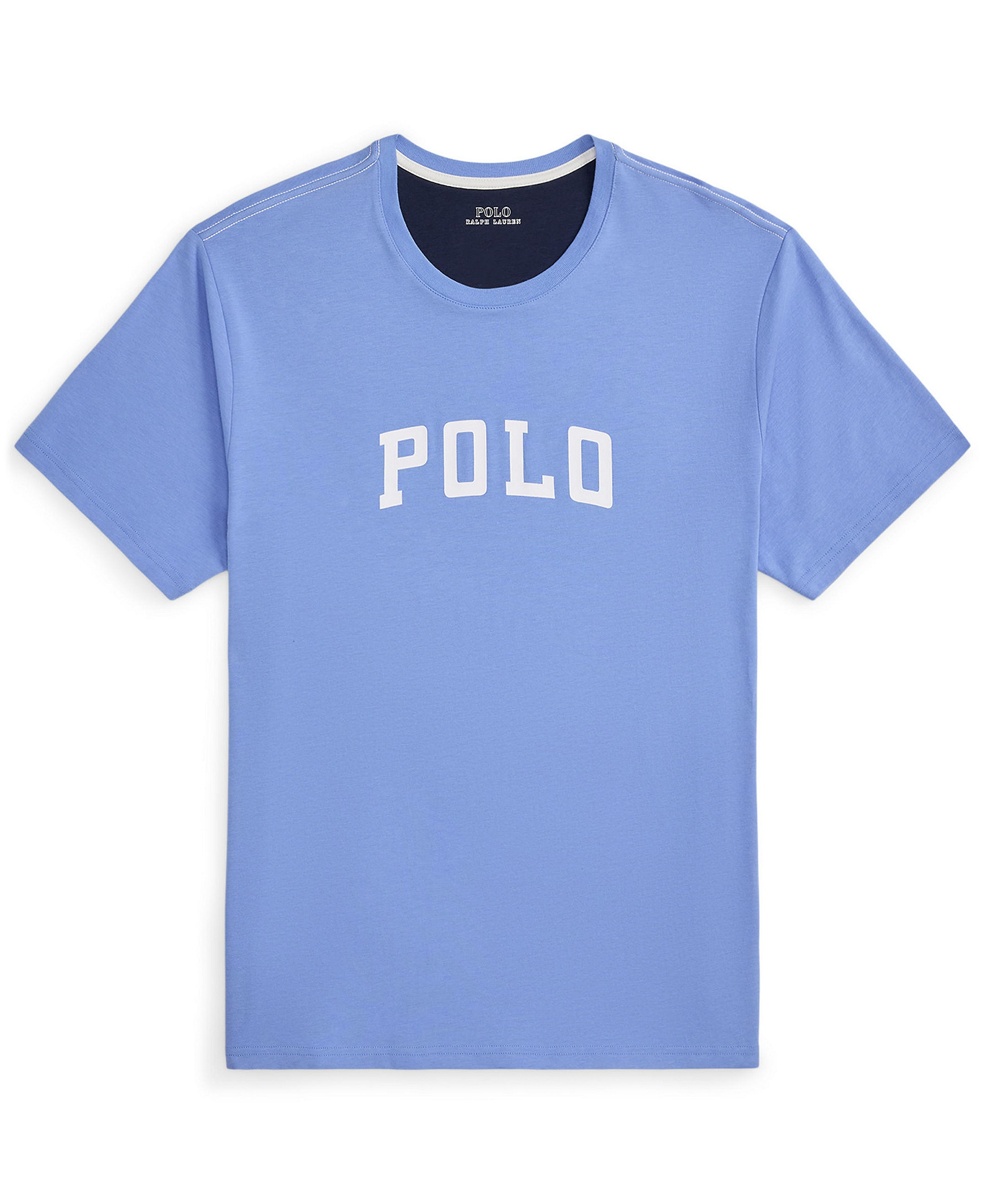 Polo Ralph Lauren Men's Crewneck Pajama T-Shirt - Harbor Island Blue/White Logo