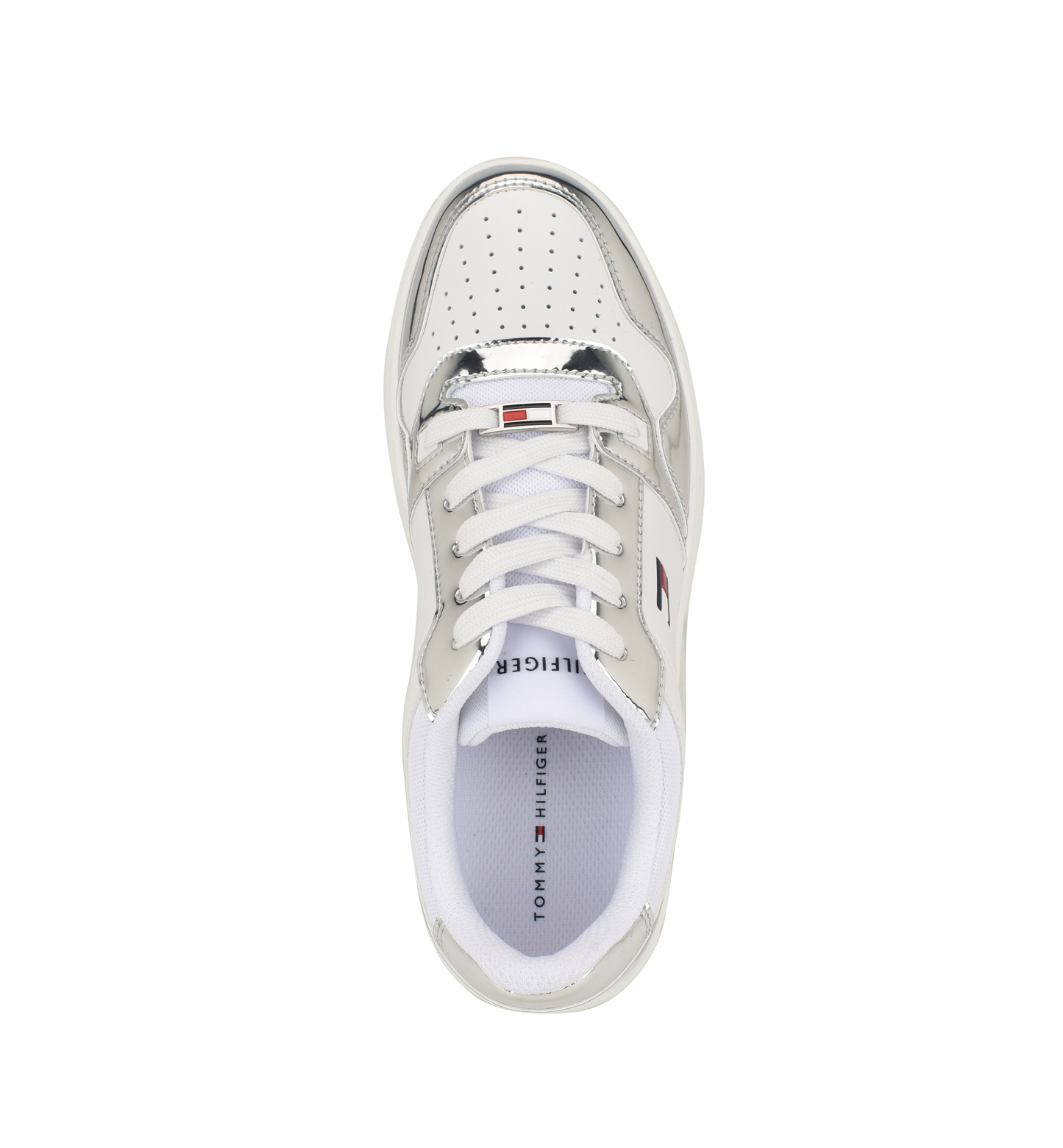 Tommy Hilfiger Women's Twigye Lace-Up Sneakers - Silver/White