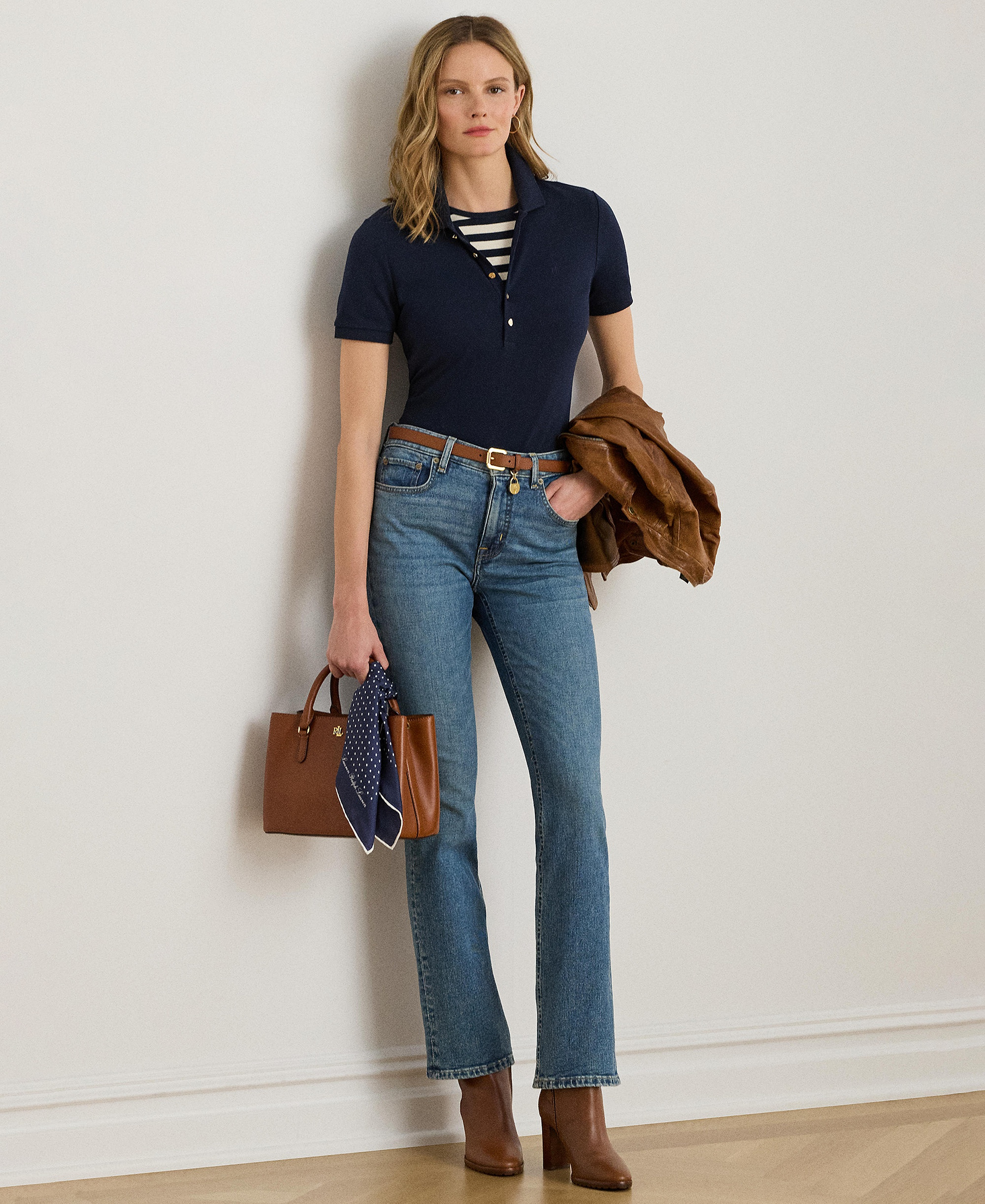 Lauren Ralph Lauren Piqué Polo Shirt - Lauren Navy