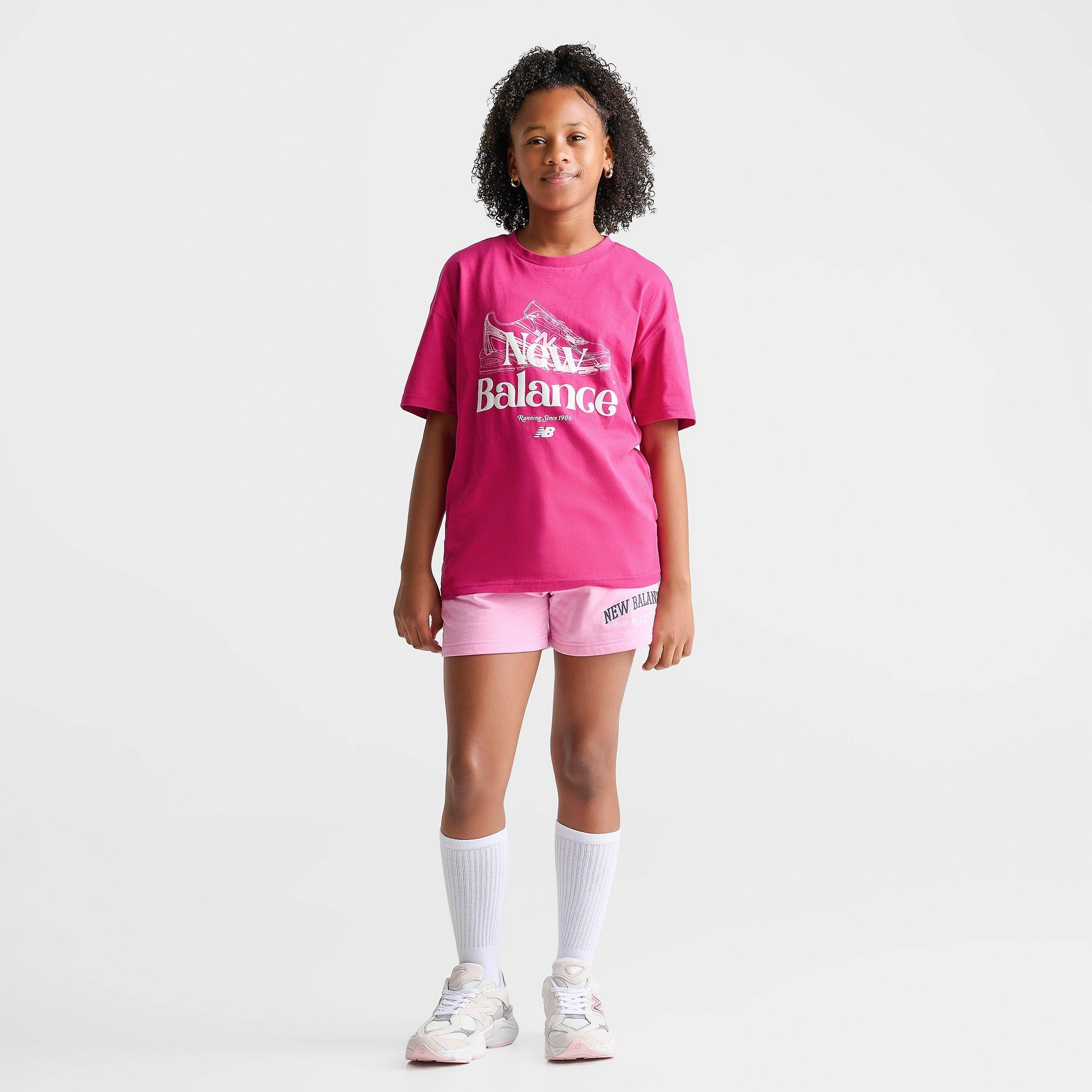 Girls' Big Kids' New Balance 740 Oversized T-Shirt - Carnival Pink - view 2