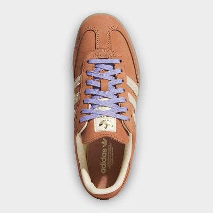 Women's adidas Originals Samba OG Casual Shoes - Part 3 - Clay Strata/Warm Vanilla/Light Purple - Top view