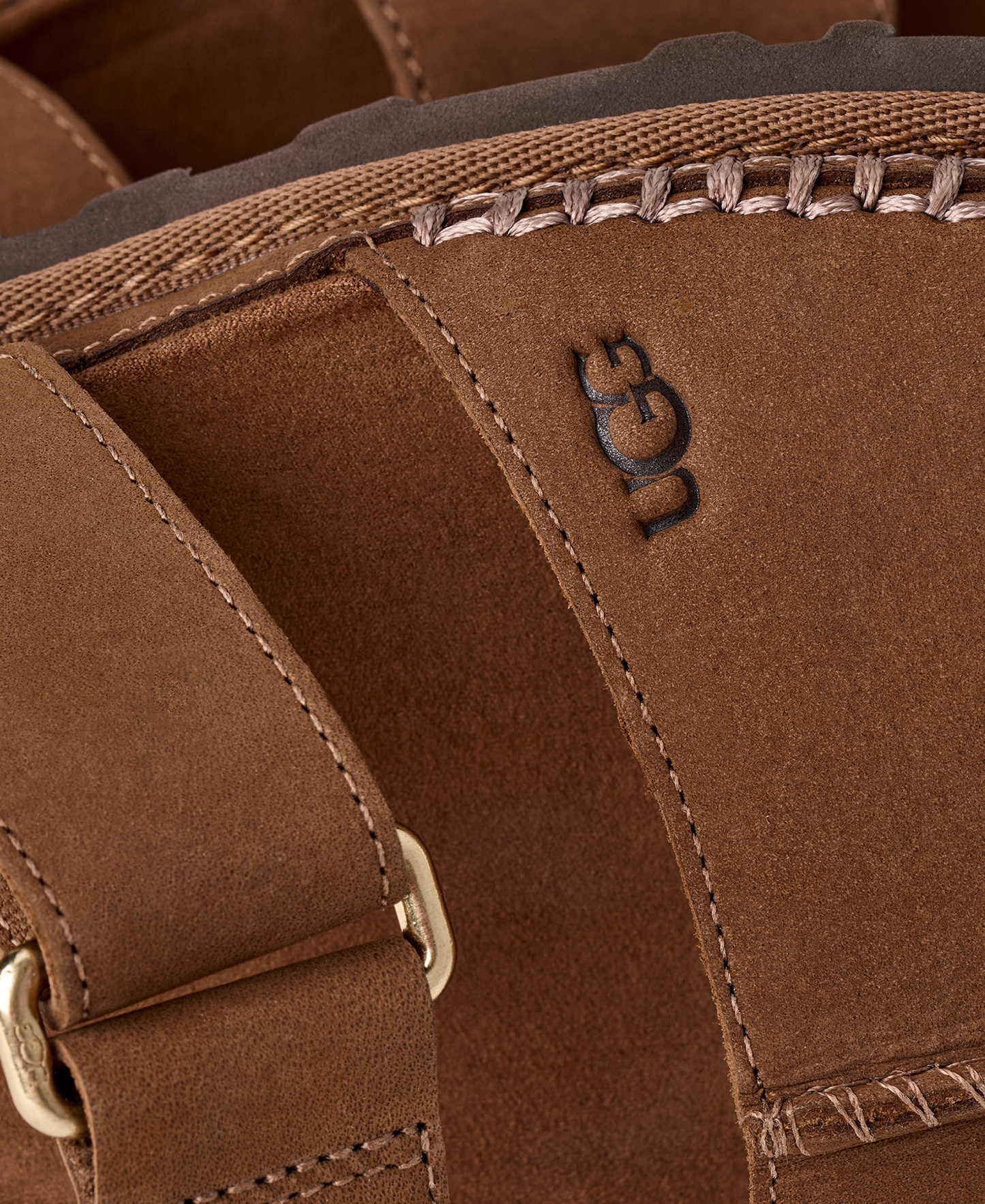 UGG® Women's GoldenGaze Slide Sandals - Dark Chestnut