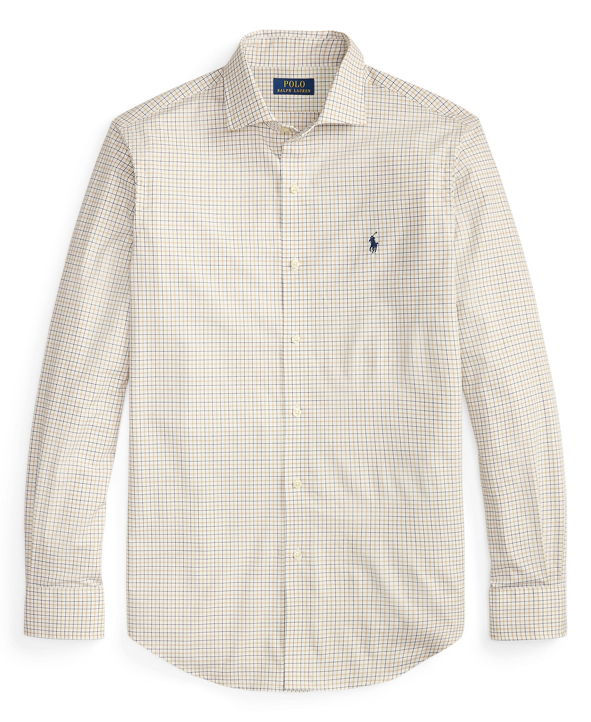 Polo Ralph Lauren Men's Classic-Fit Plaid Stretch Poplin Shirt - White Coastal Beige Multi