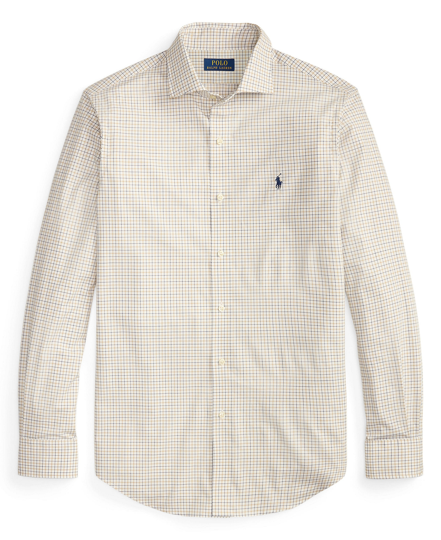 Polo Ralph Lauren Men's Classic-Fit Plaid Stretch Poplin Shirt - White Coastal Beige Multi