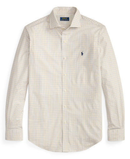 Polo Ralph Lauren Men's Classic-Fit Plaid Stretch Poplin Shirt - White Coastal Beige Multi