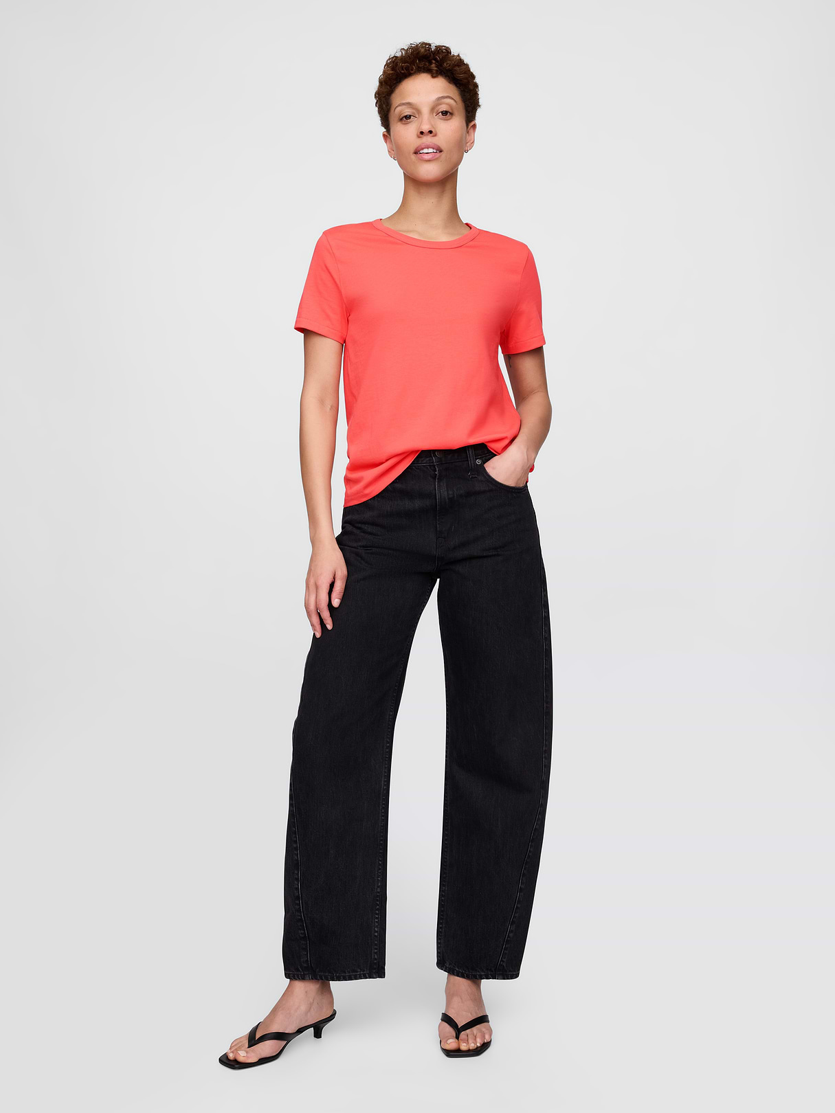 Organic Cotton VintageSoft T-Shirt - Orange coral