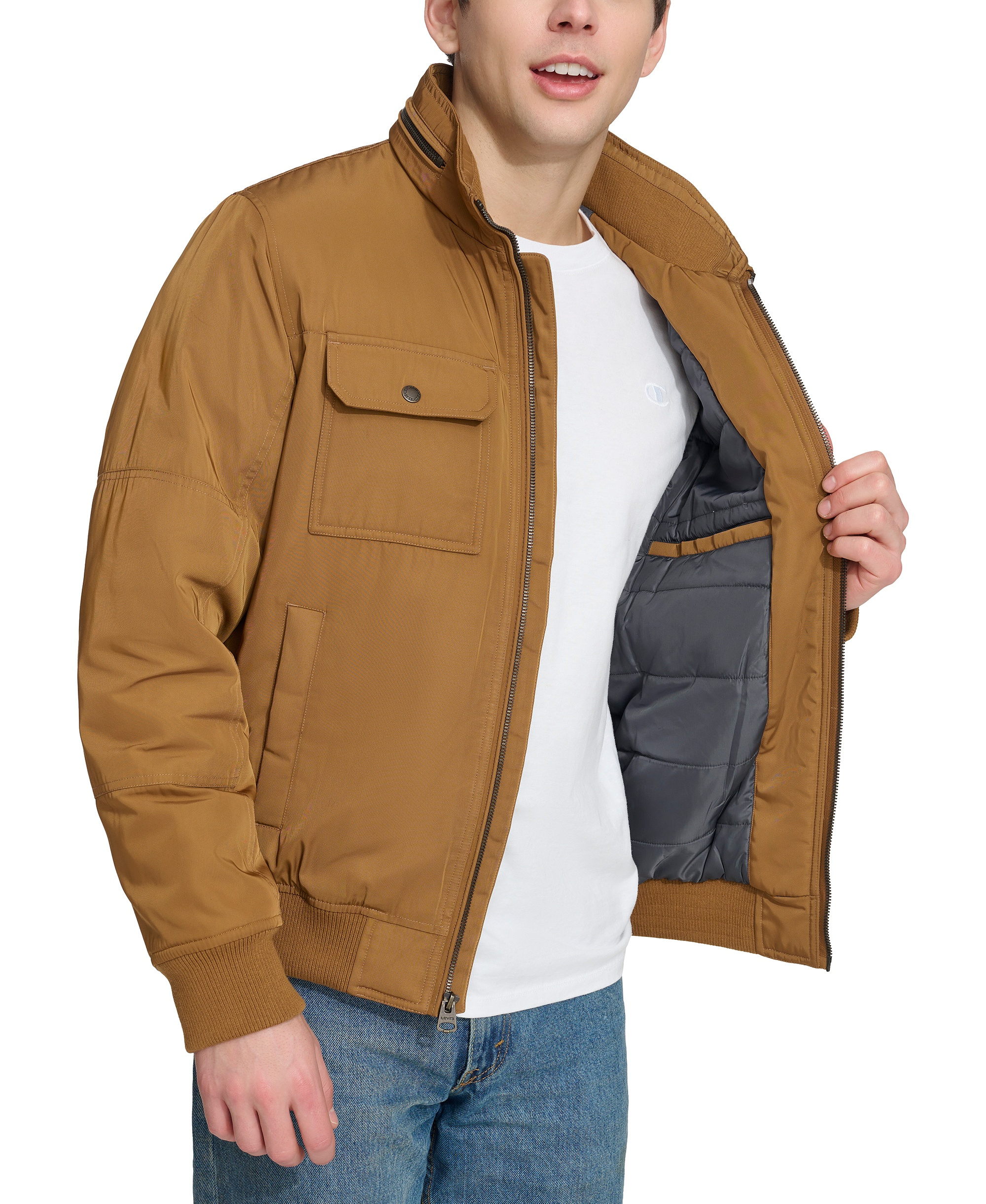Levi's Men's Twill Stand-Collar Jacket - Brown