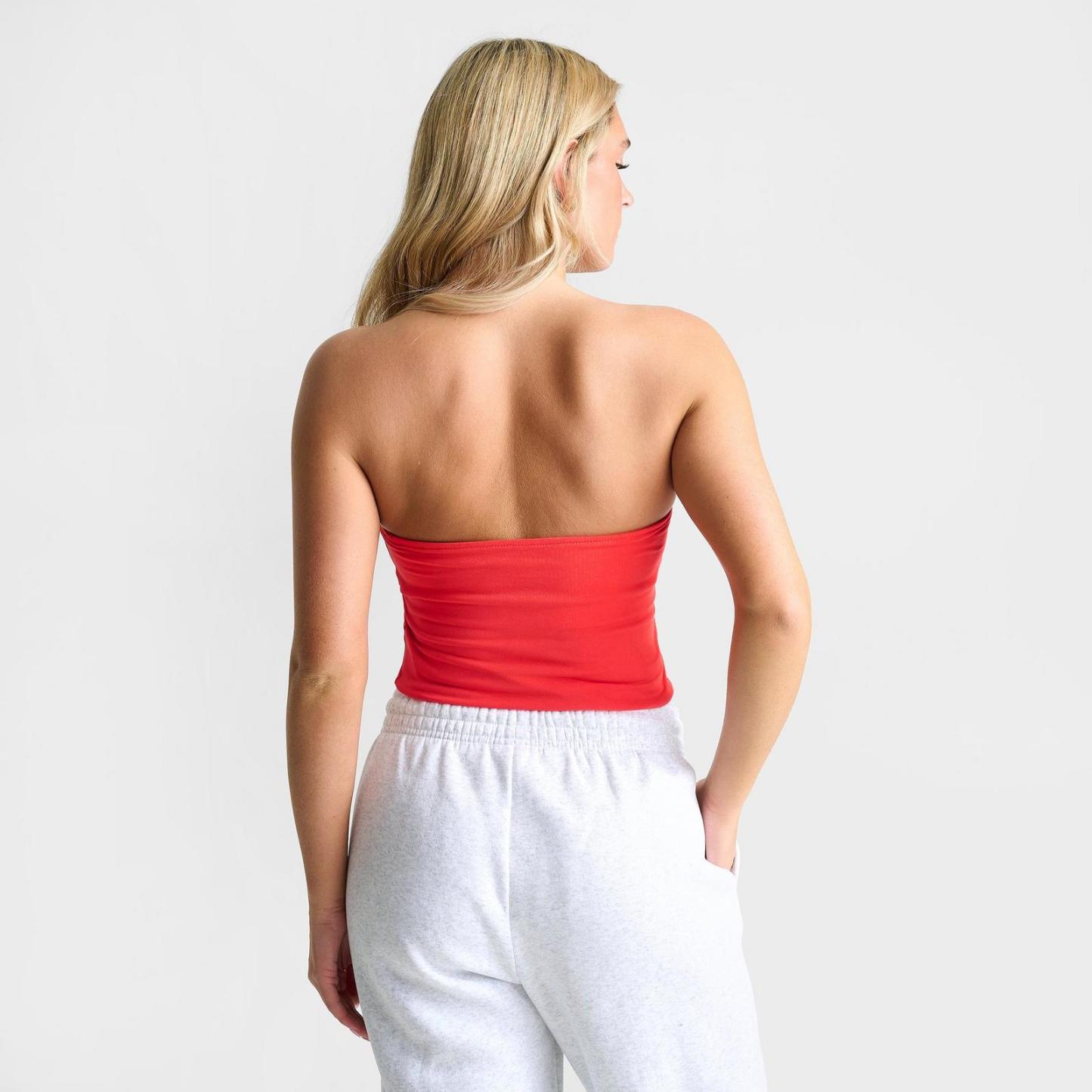 Women's Nike Sportswear Tube Top - Light Crimson/Sail