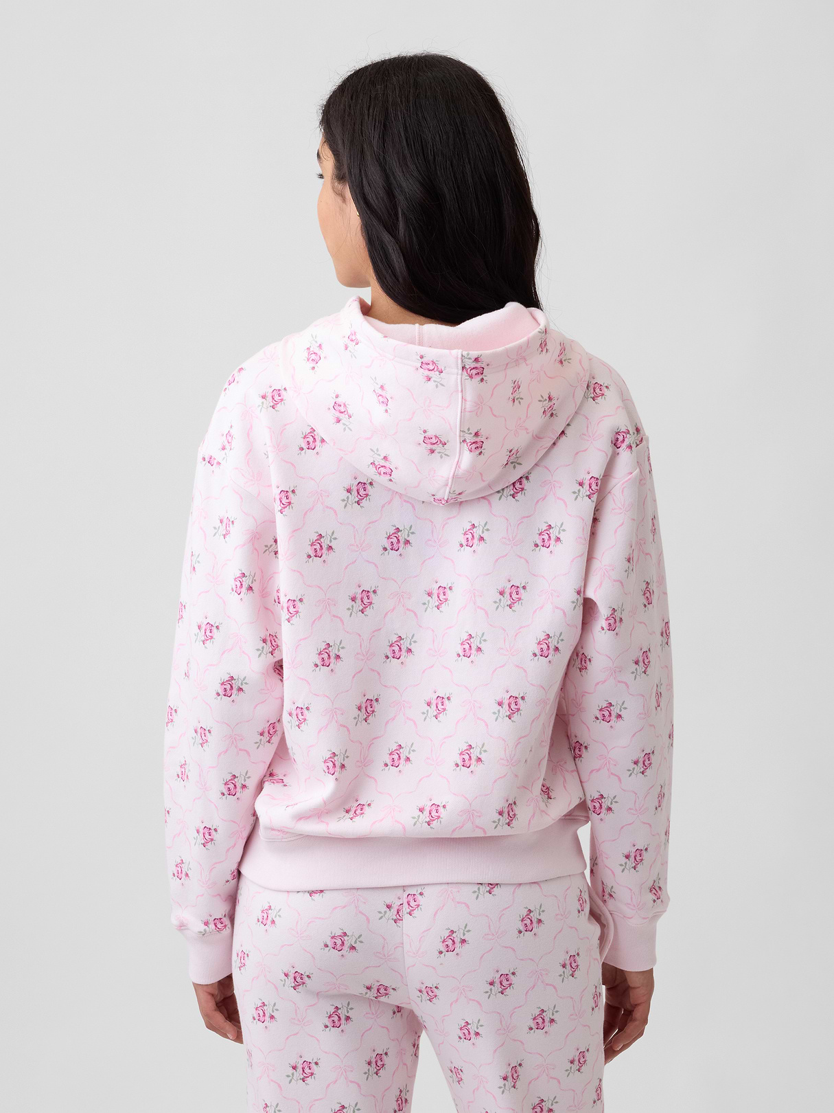 Relaxed Gap Logo Hoodie - Pink bow