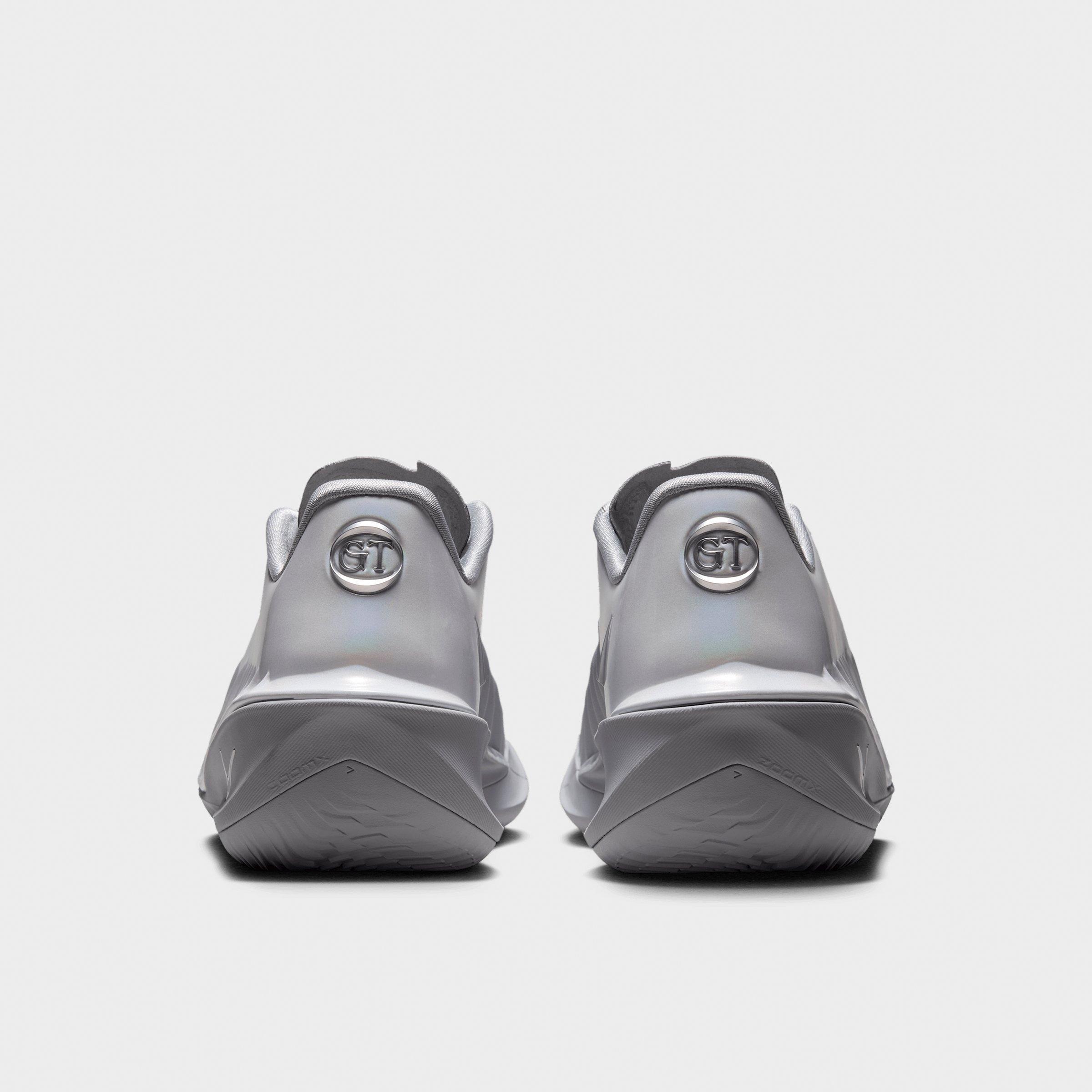 Men's Nithtke G.T. Cut 4 Basketball Shoes - White/Wolf Grey/Multi-Color/Metallic Silver - Back view