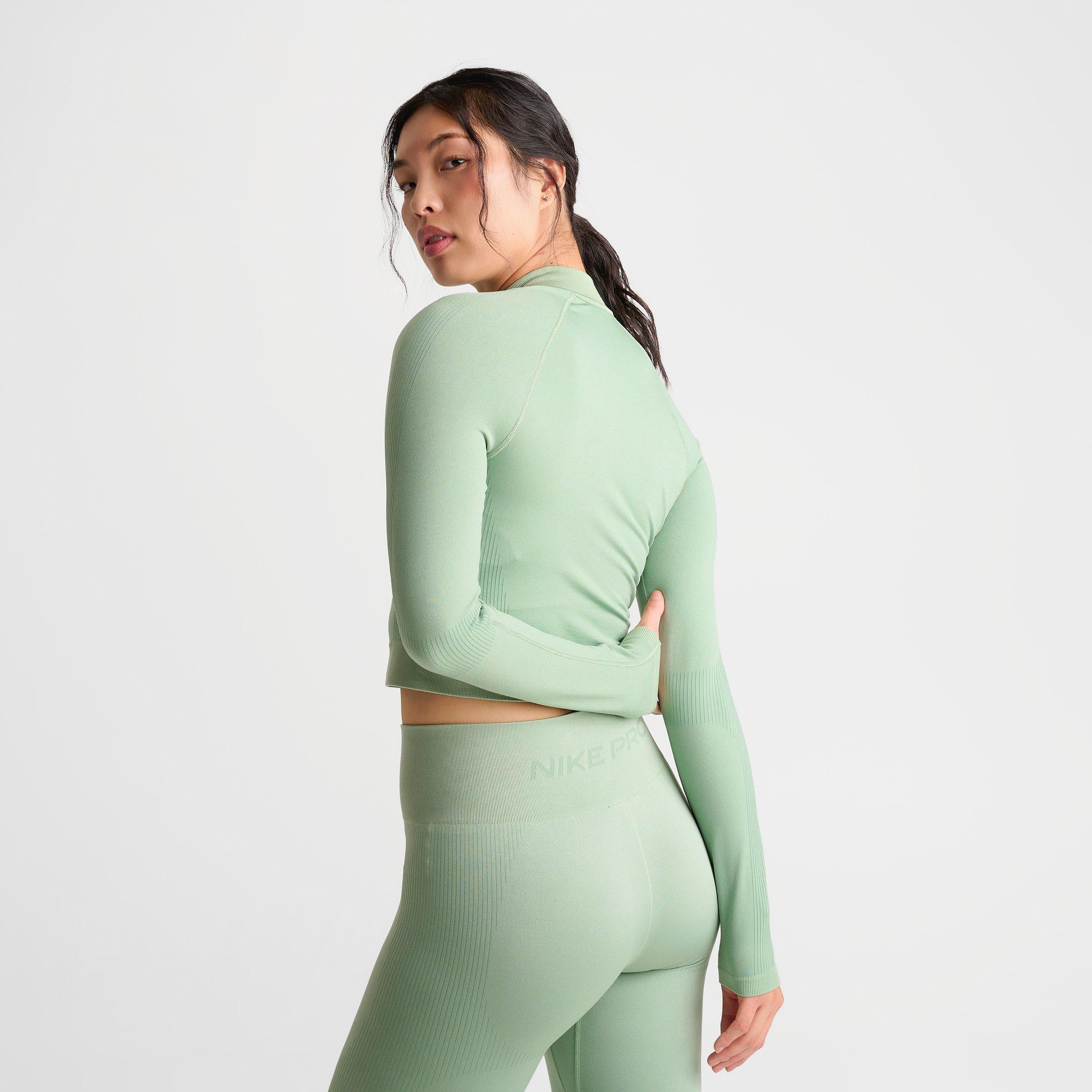 Women's Nithtke Pro Seamless Cropped Full-Zip Training Top - Steam