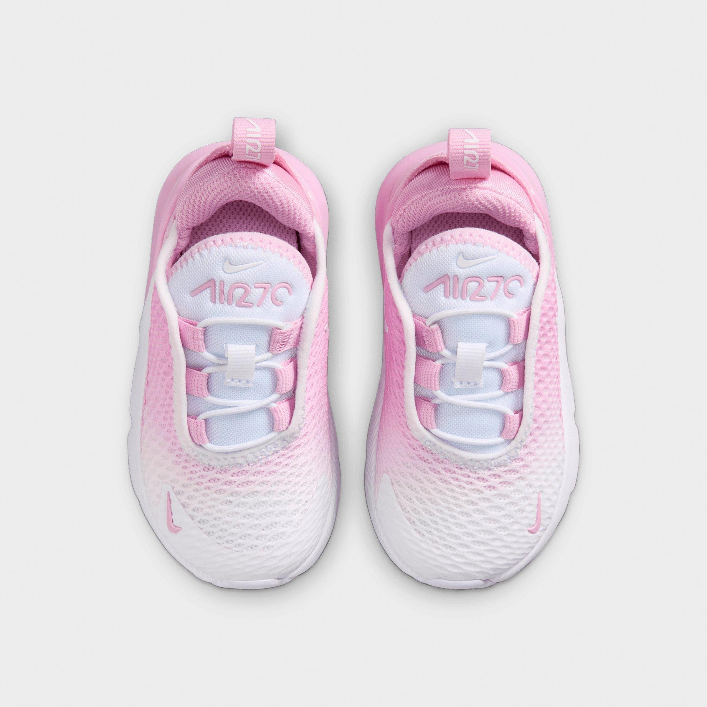 Kids' Toddler Nithtke Air Max 270 Casual Shoes - Pink Rise/White - Top view