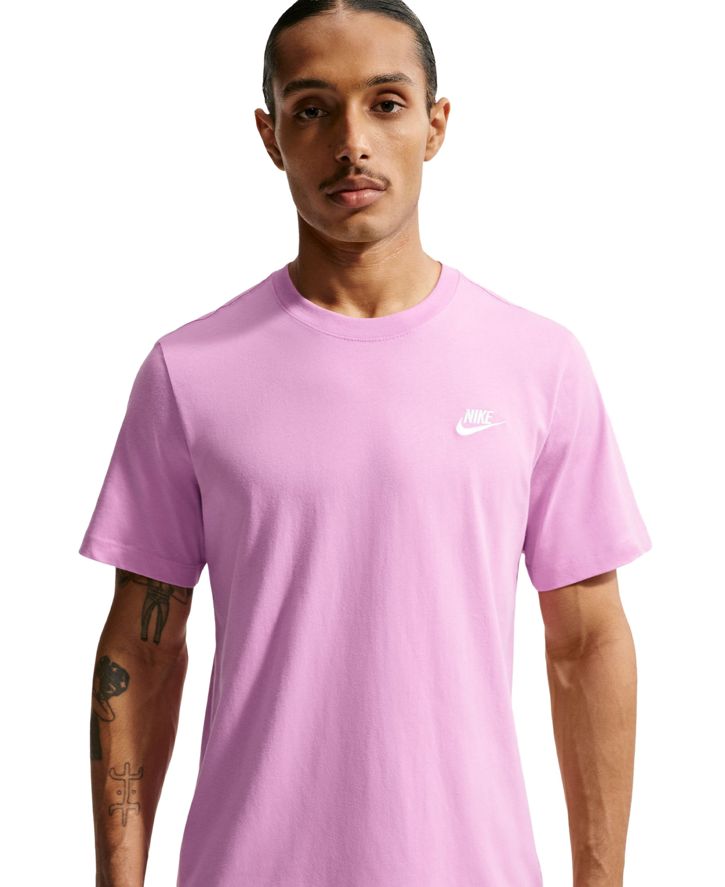 Nike Men's Sportswear Club Crewneck T-Shirt - Light Magenta