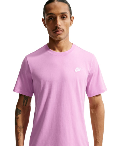 Nike Men's Sportswear Club Crewneck T-Shirt - Light Magenta