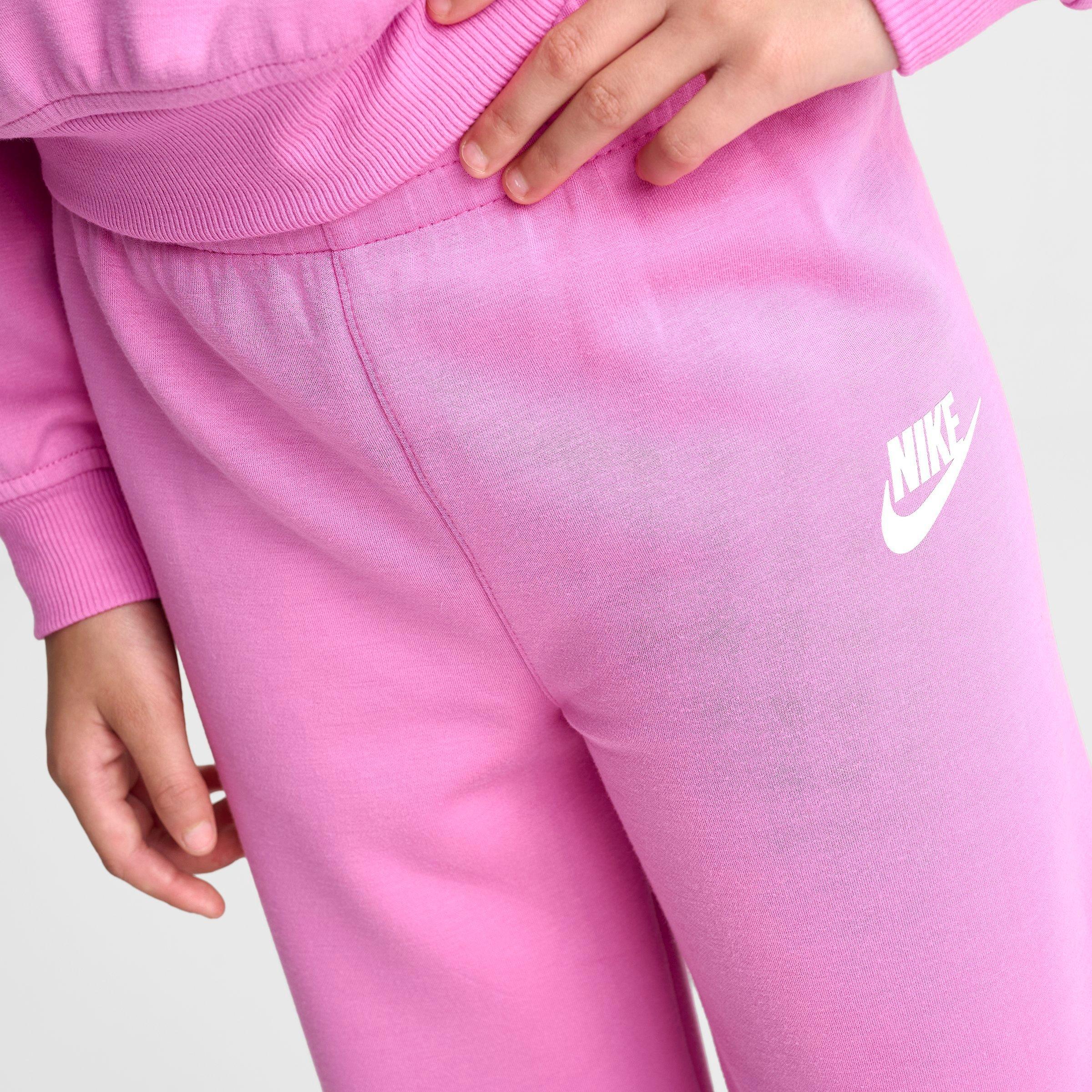 Girls' Little Kids' Nithtke Crewneck Sweatshirt and Wide Leg Sweatpants Set - Playful Pink