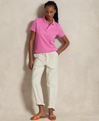 Polo Ralph Lauren Women's Classic-Fit Mesh Polo Shirt - Dalia Pink