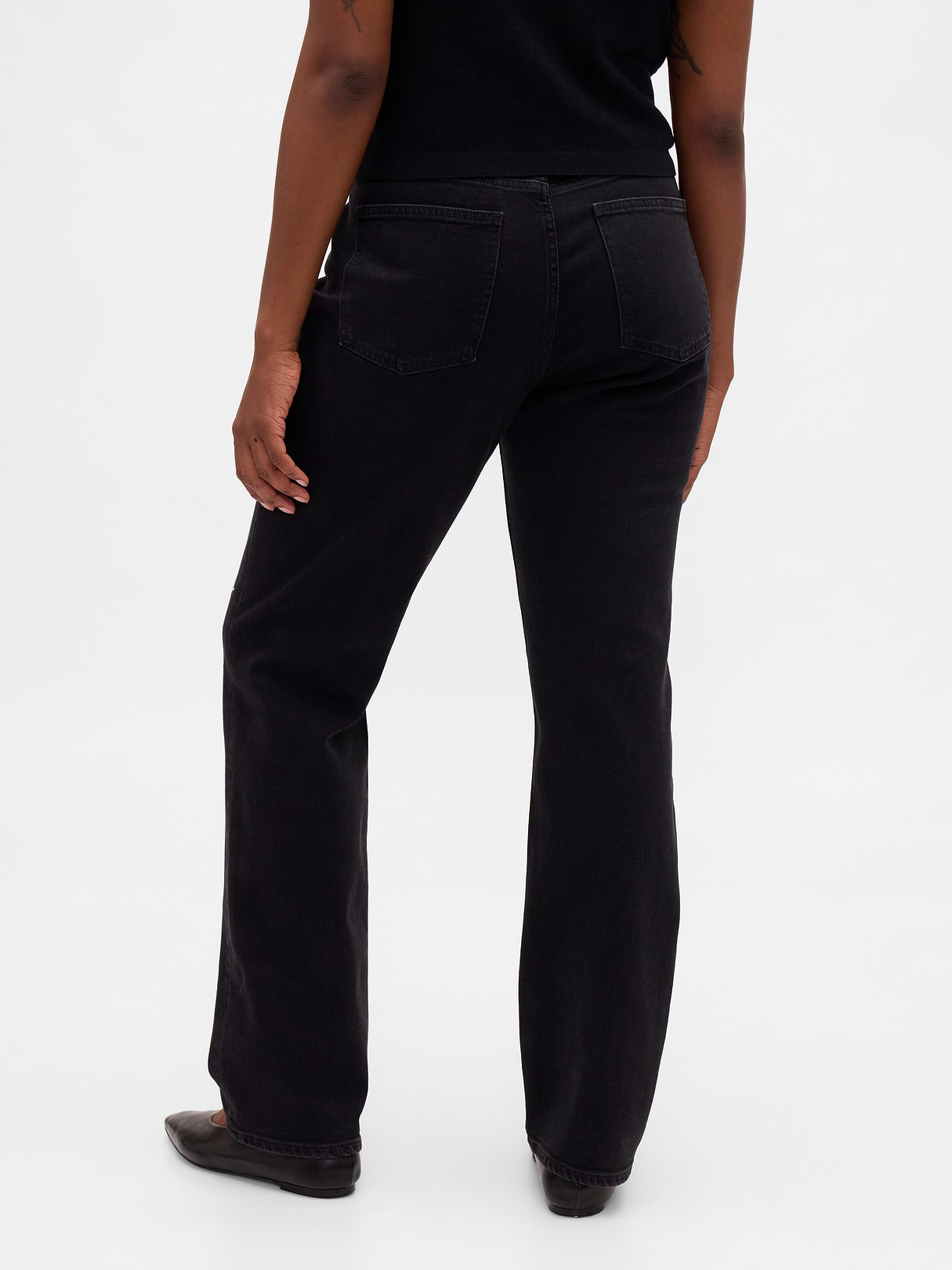 High Rise '90s Slim Straight Jeans - Poetic black