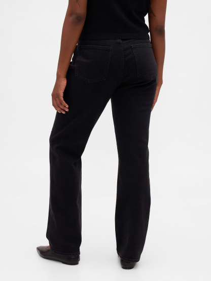 High Rise '90s Slim Straight Jeans - Poetic black
