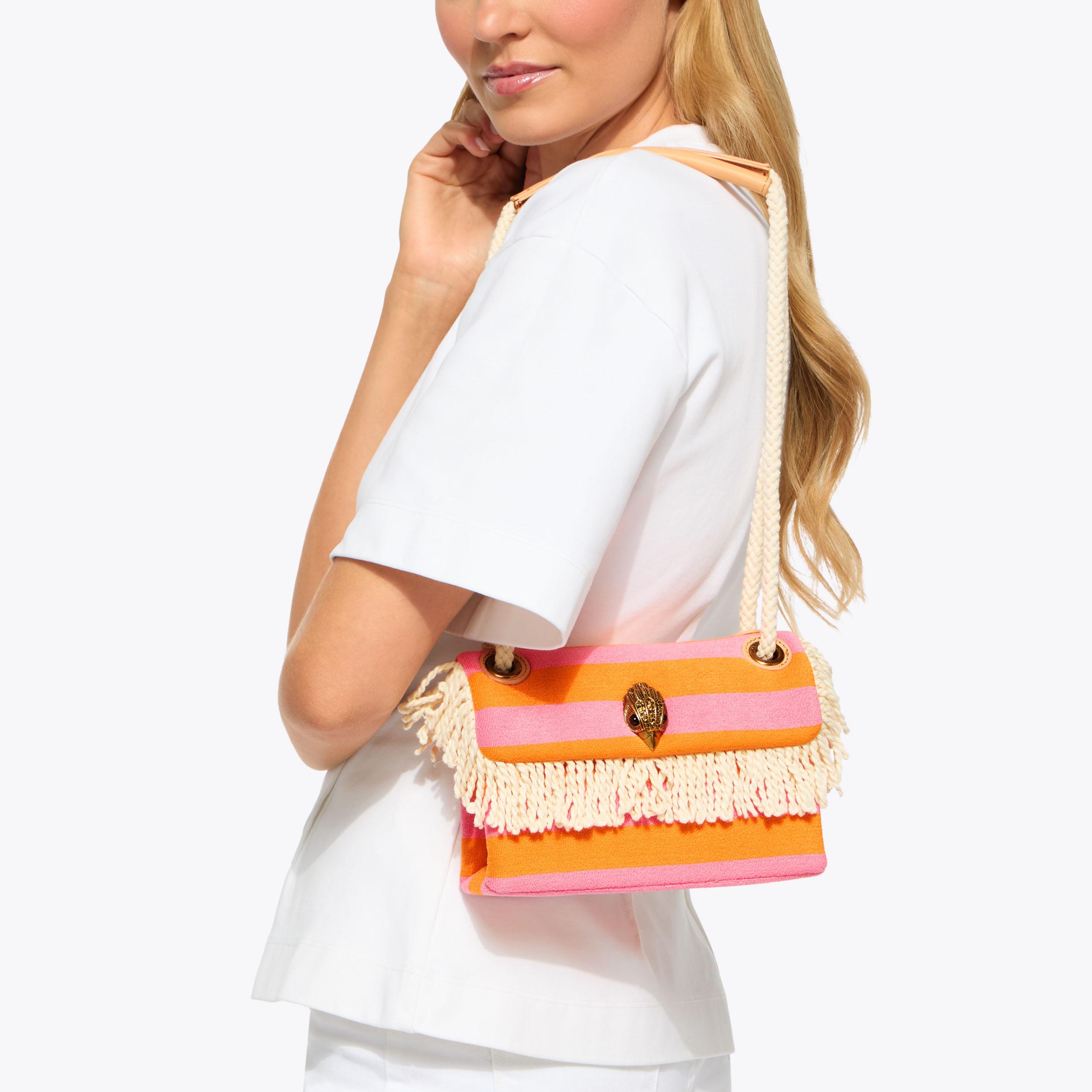 Kurt Geiger London Kurt's Cabana Mini Kensington Fringe Bag - Pink - view 2