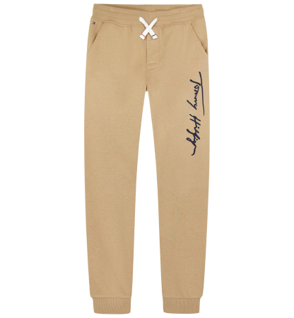 Tommy Hilfiger Boys' 8-20 Signature Pull-On Puff-Print Graphics Cotton-Blend Jogger - Incense