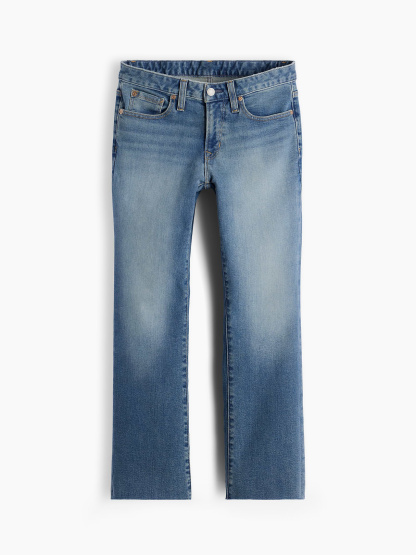 Low Rise Long & Lean Crop Jeans - Medium indigo