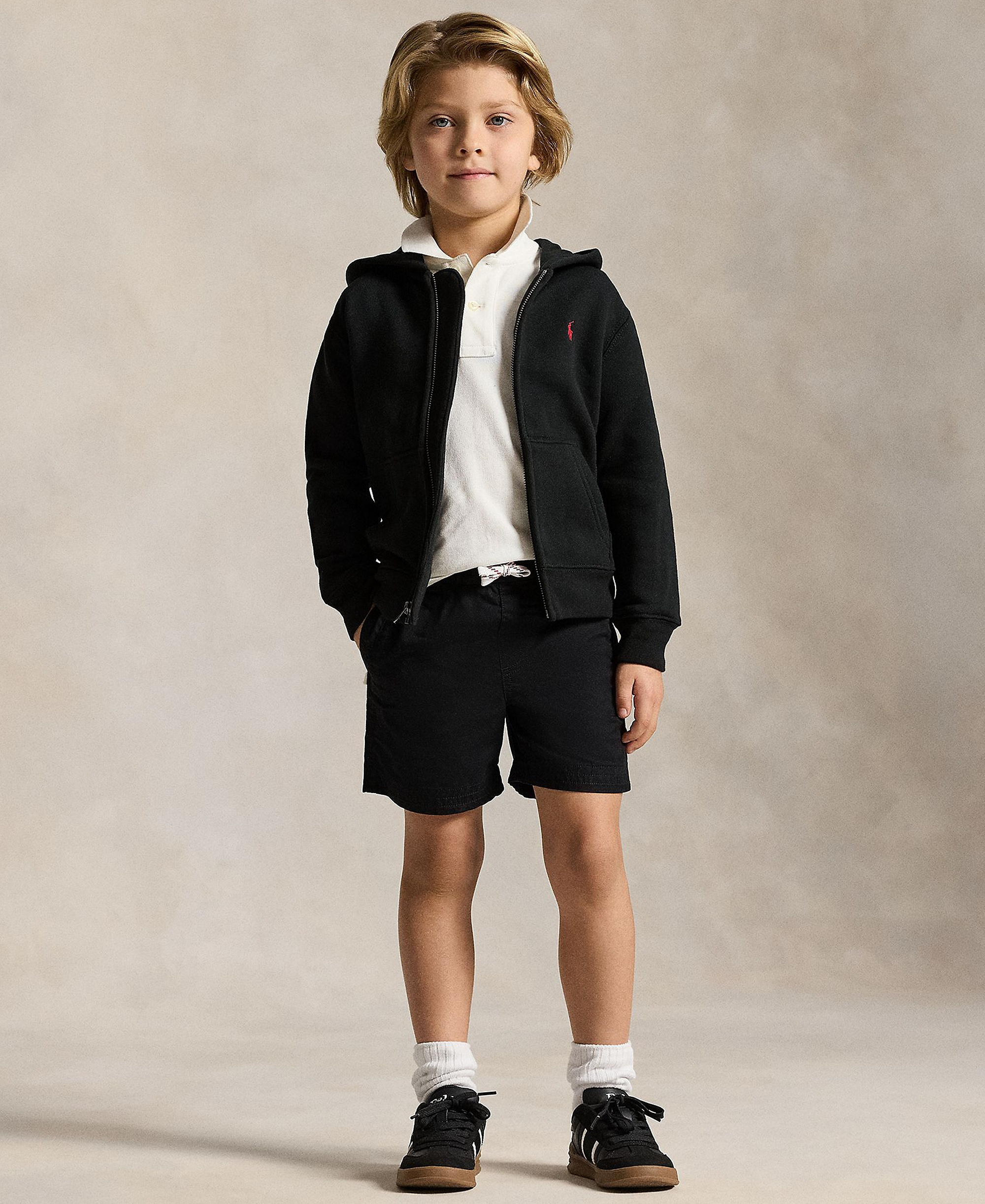 Polo Ralph Lauren Boys' 2T-7 Cotton Fleece Hoodie - Polo Black