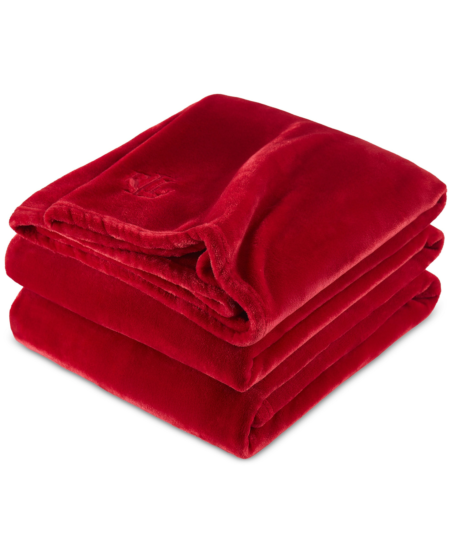 Lauren Ralph Lauren Micromink Plush Blanket, Twin - Red