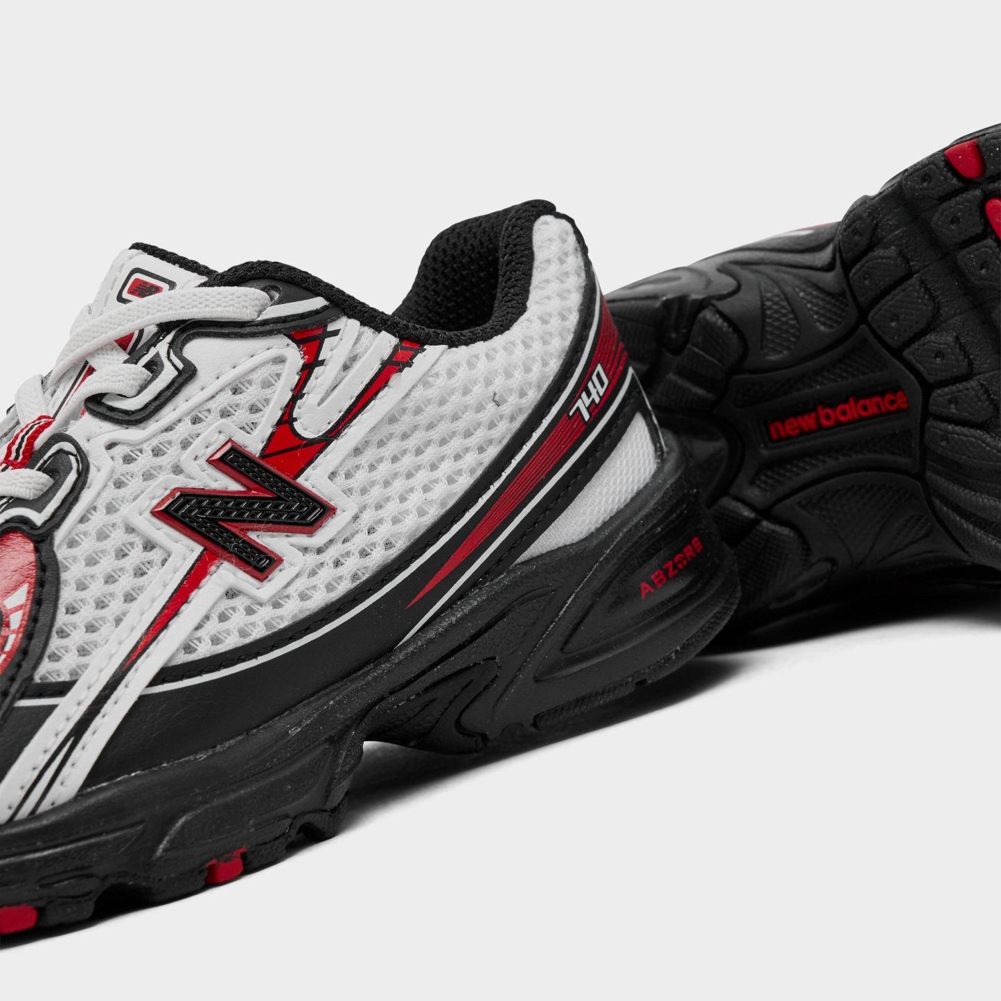 Kids' Toddler New Balance 740 Stretch Lace Casual Shoes - White/Black/Red - view 3