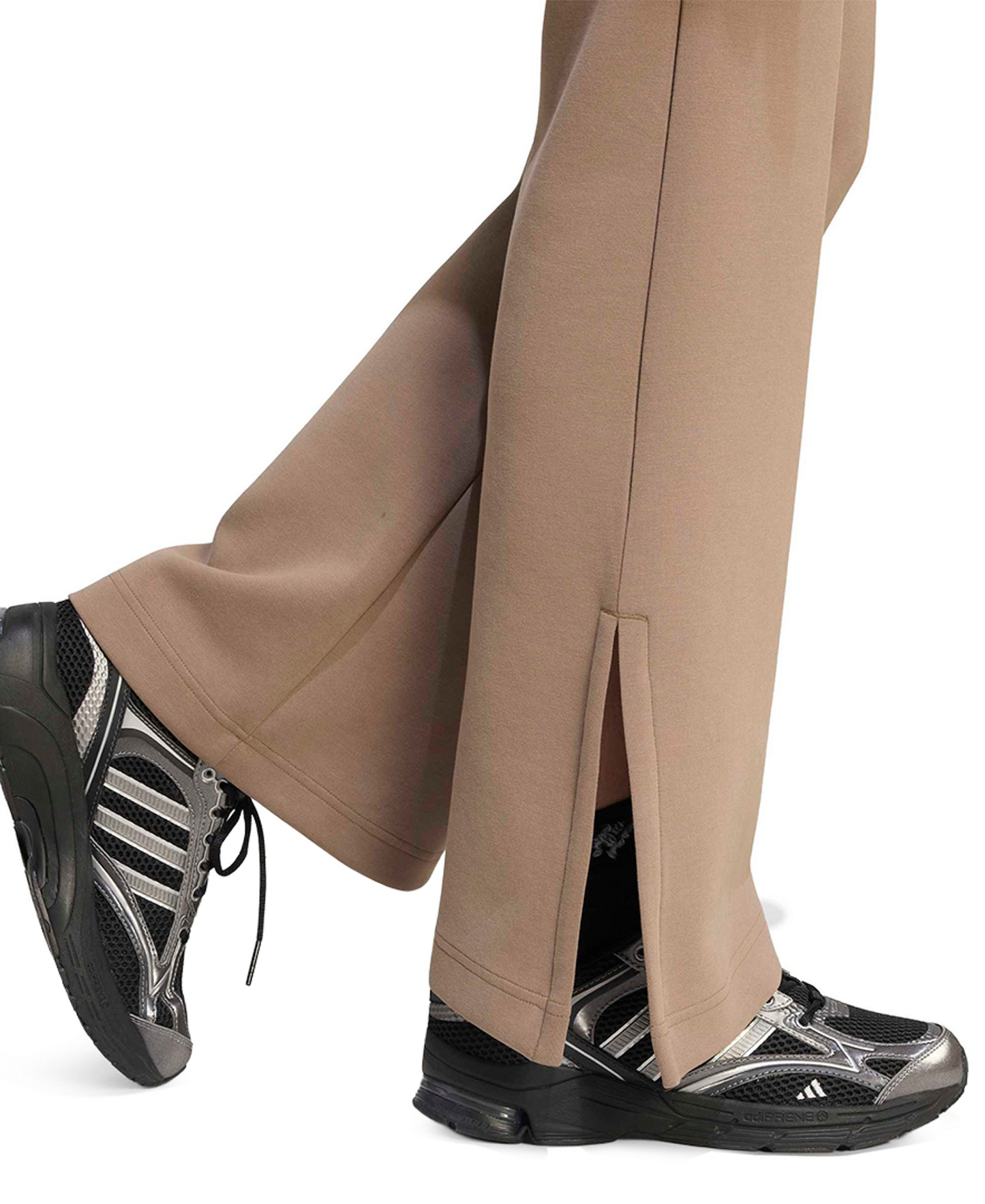 adidas Women's Mid-Rise Soft Lux Flare-Leg Pants - Khaki Six