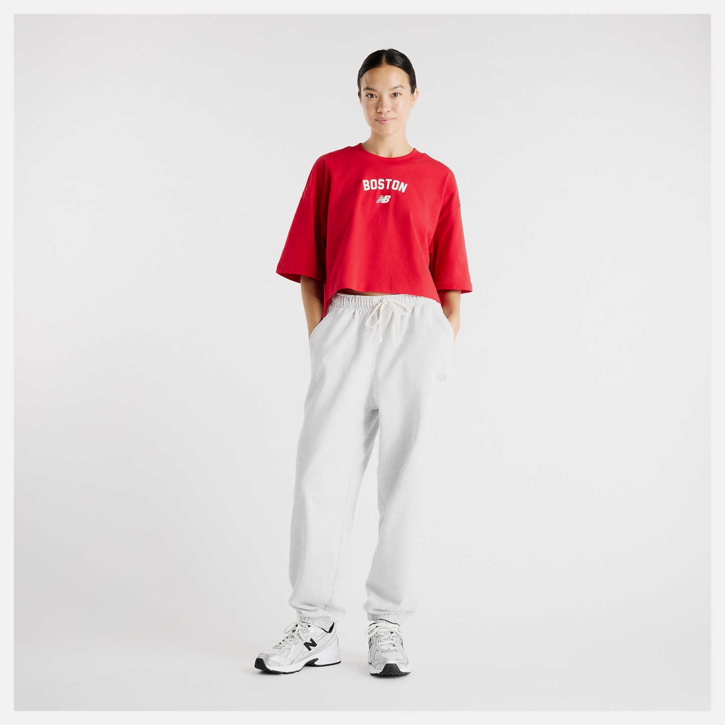 New Balance Boston City Waist Length T-Shirt, WT61W25ATRE
