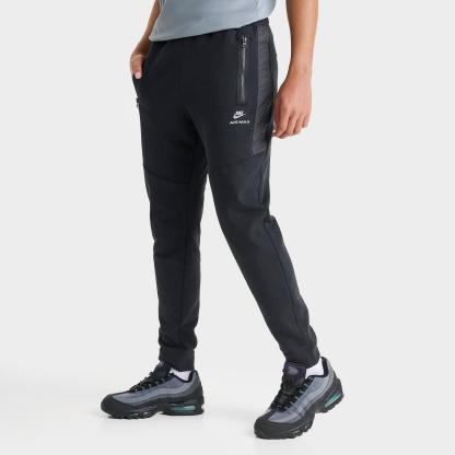 Men's Nike Sportswear Air Max French Terry Fleece Jogger Pants - Black/Black/White
