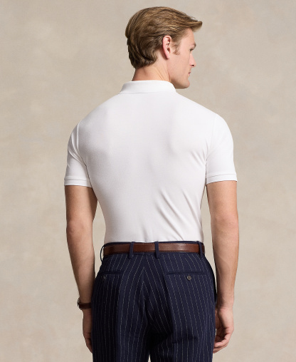 Polo Ralph Lauren Men's Classic-Fit Stretch Mesh Polo Shirt - White