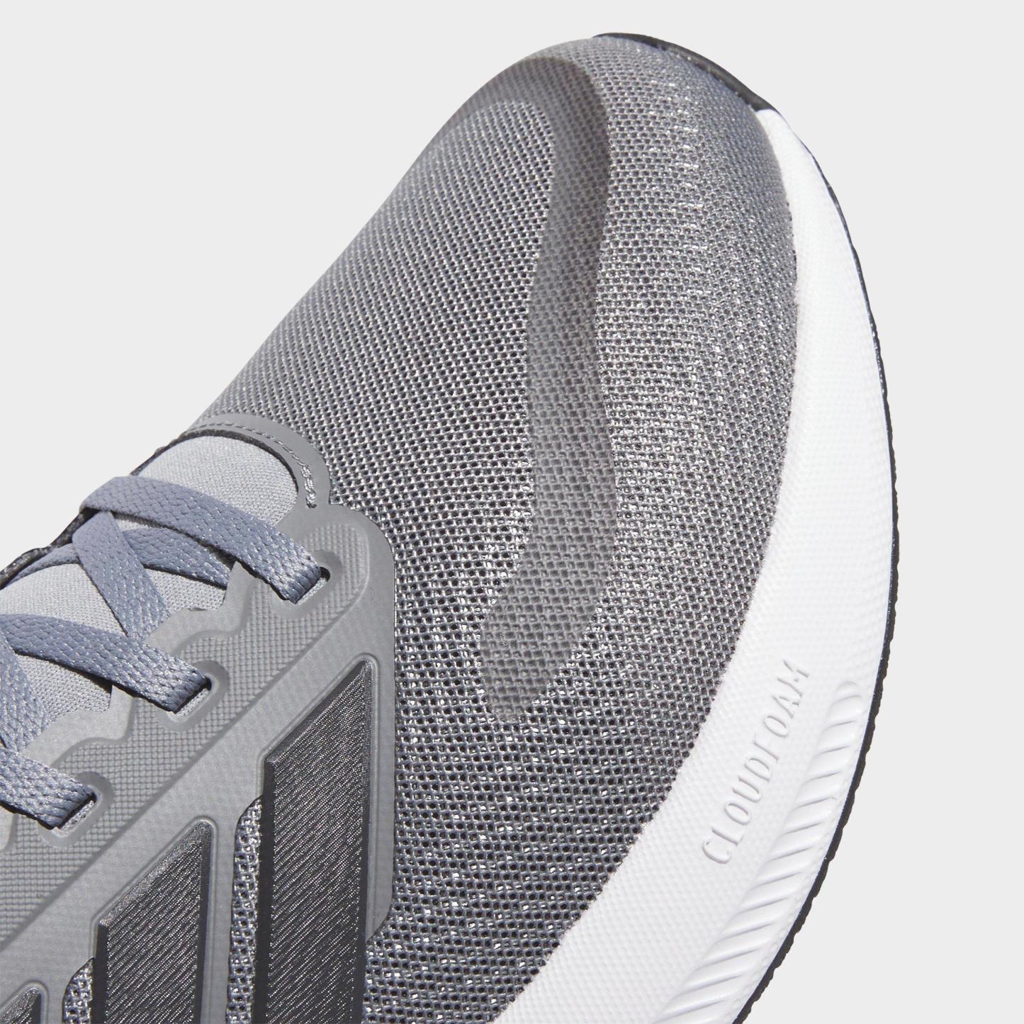 Men's adidas Runfalcon 5 Running Shoes (Wide Width) - Grey/Carbon/Cloud White - Detail shot