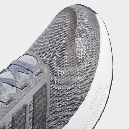 Men's adidas Runfalcon 5 Running Shoes (Wide Width) - Grey/Carbon/Cloud White - Detail shot
