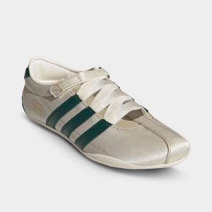 Women's adidas Originals Tokyo MJ Casual Shoes - Part 1 - Thermal Chrome/Collegiate Green/Gold Metallic - Both shoes facing left