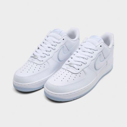 Men's Nithtke Air Force 1 '07 LV8 Casual Shoes - Part 4 - White/Hydrogen Blue/White - Both shoes facing left