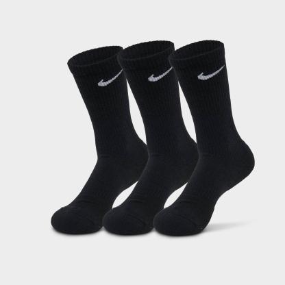 Nithtke Everyday Cushioned Training Crew Socks (3-Pack) - Black/White