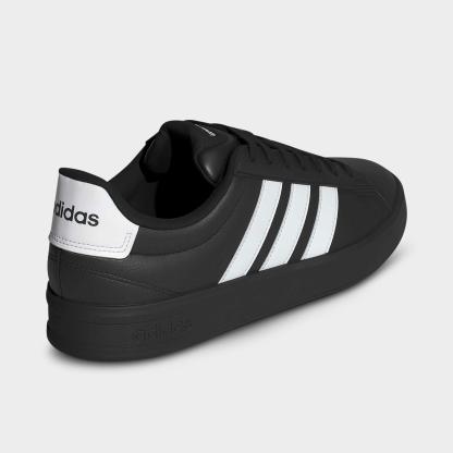 Men's adidas Grand Court 3.0 Casual Shoes - Core Black/Cloud White/Cloud White (IH1476-001) - Back view