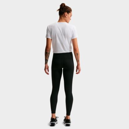 Women's Nike One Seamless Front High-Waisted Full-Length Leggings - Black/White