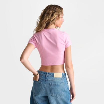 Women's Nithtke Sportswear Chill Knit Cropped T-Shirt - Pink Rise