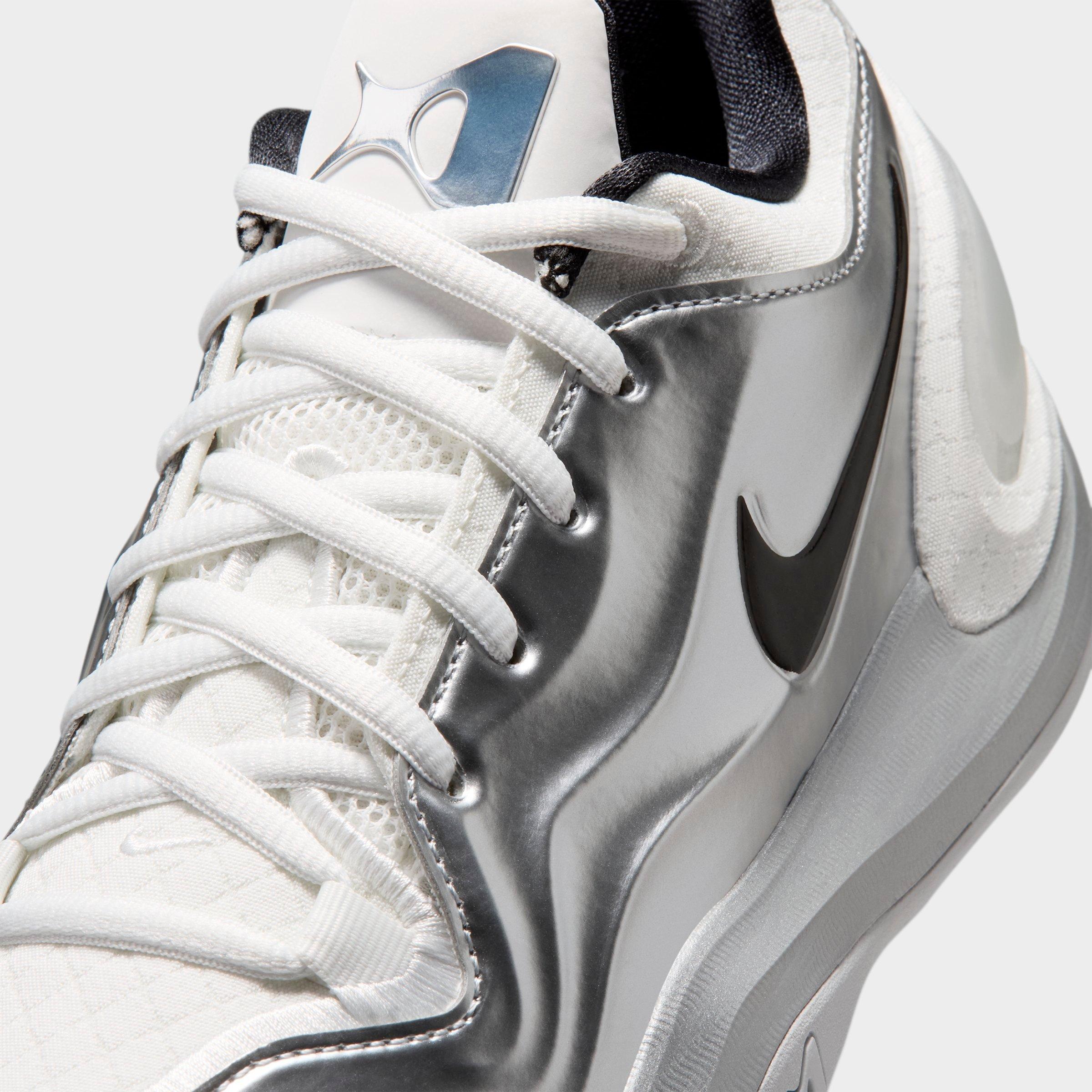 Girls' Big Kids' Nithtke A'Two A'ja Wilson Basketball Shoes - Summit White/Metallic Silver/Black - Detail shot