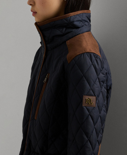 Lauren Ralph Lauren Women's Hooded Anorak Quilted Coat, Created for Macy's - Dark Navy