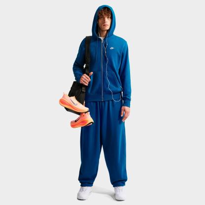 Men's Nithtke Club Fleece Embroidered Premium Full-Zip Hoodie - Part 1 - Court Blue/Court Blue/Light Khaki