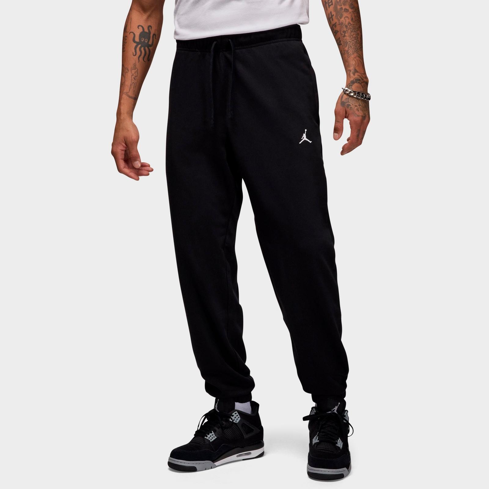 Men's Jordan Dri-FIT Sport Crossover Fleece Jogger Pants - Black/White - view 1