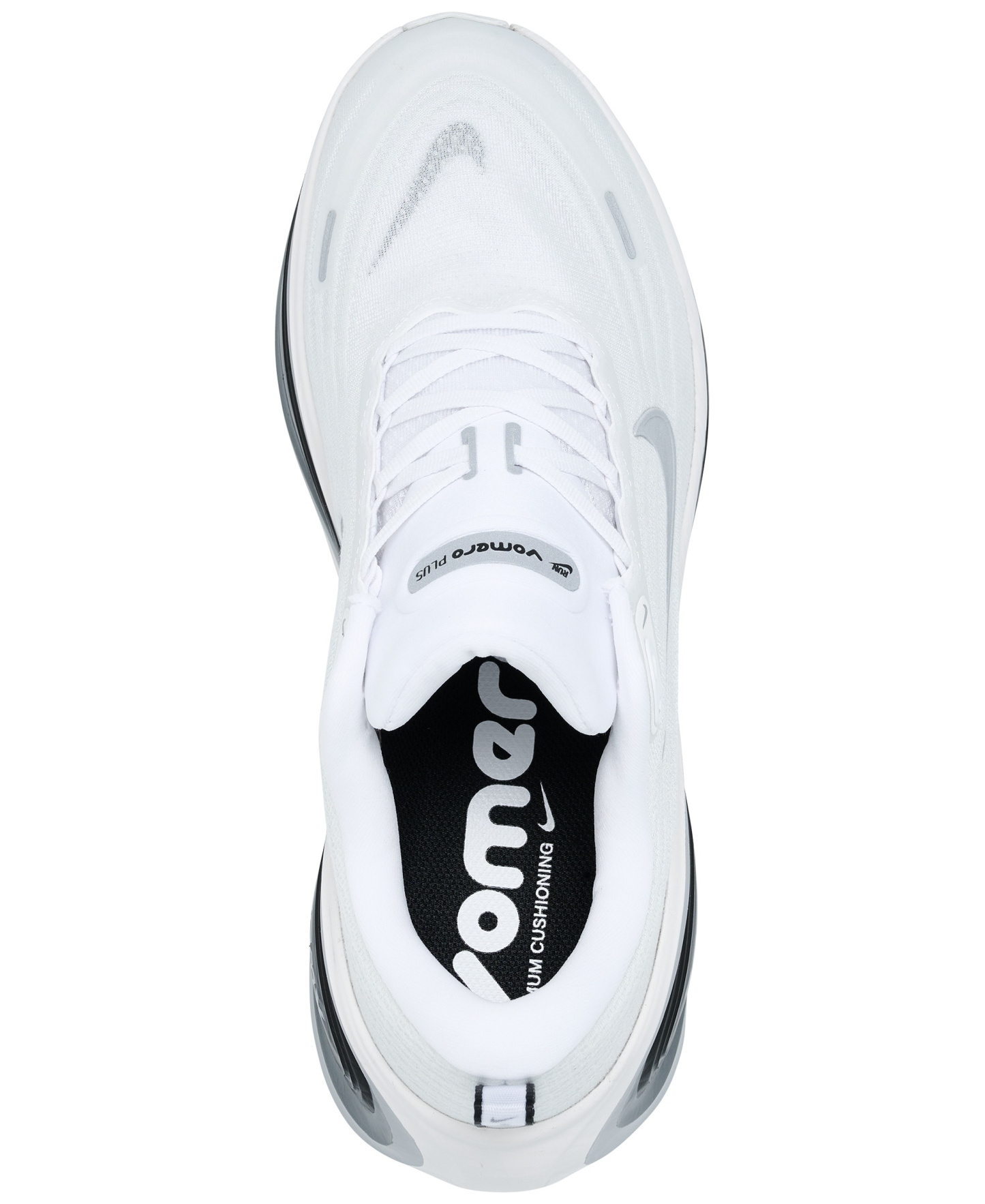 Nike Men's Vomero Plus Running Sneakers from Finish Line - White, Metallic Silver