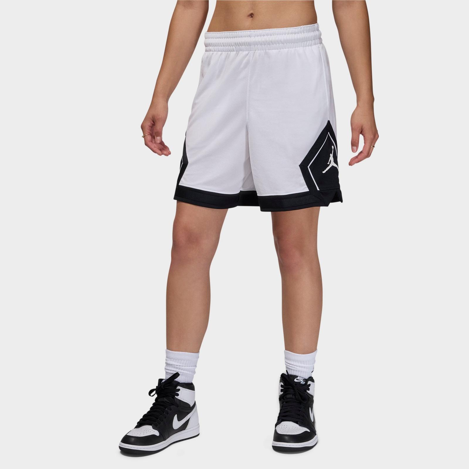 Women's Jordan Sport 4" Diamond Basketball Shorts - White/Black/Black/White - view 1